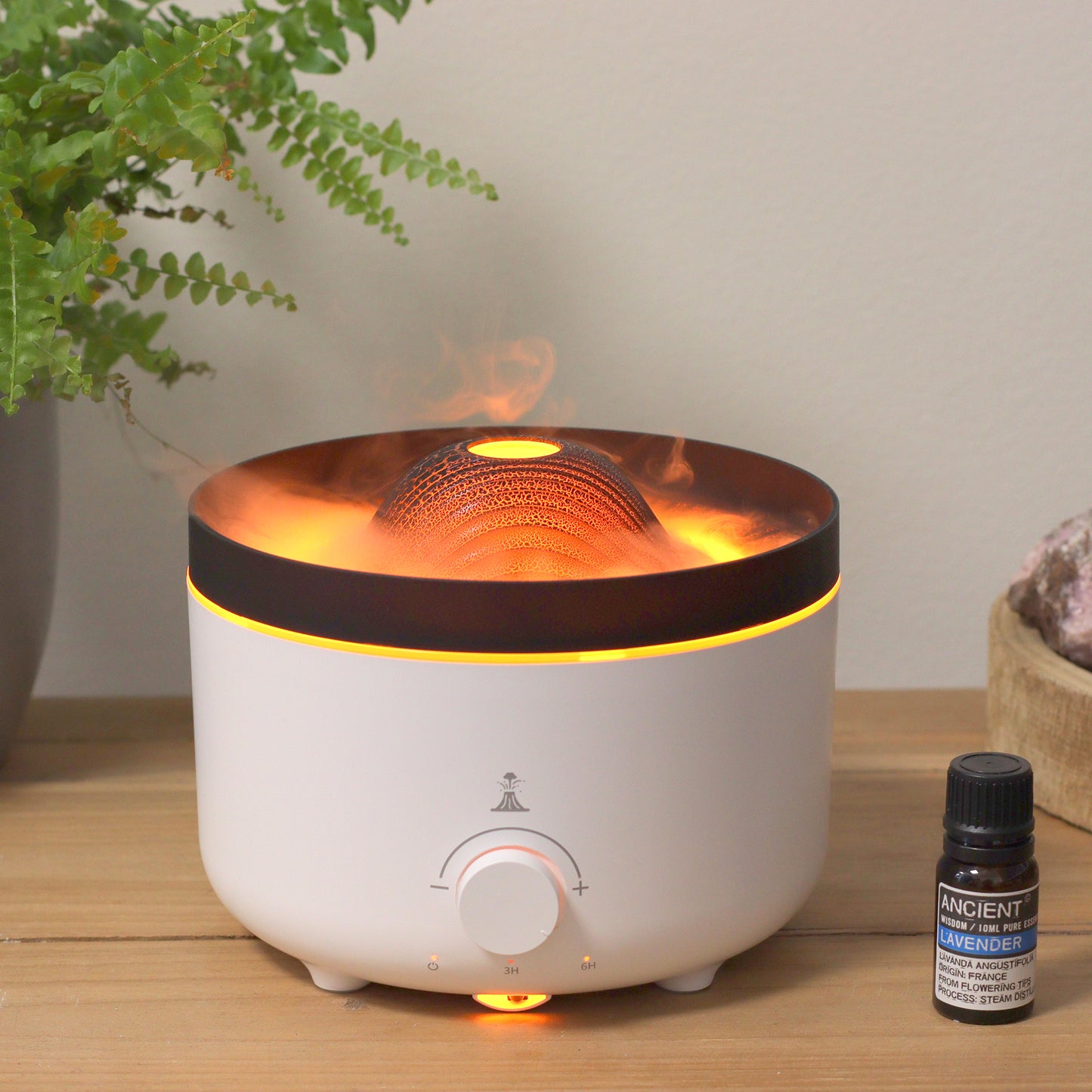 Large Volcano Effect Oil Diffuser (with plug & remote) 560ml