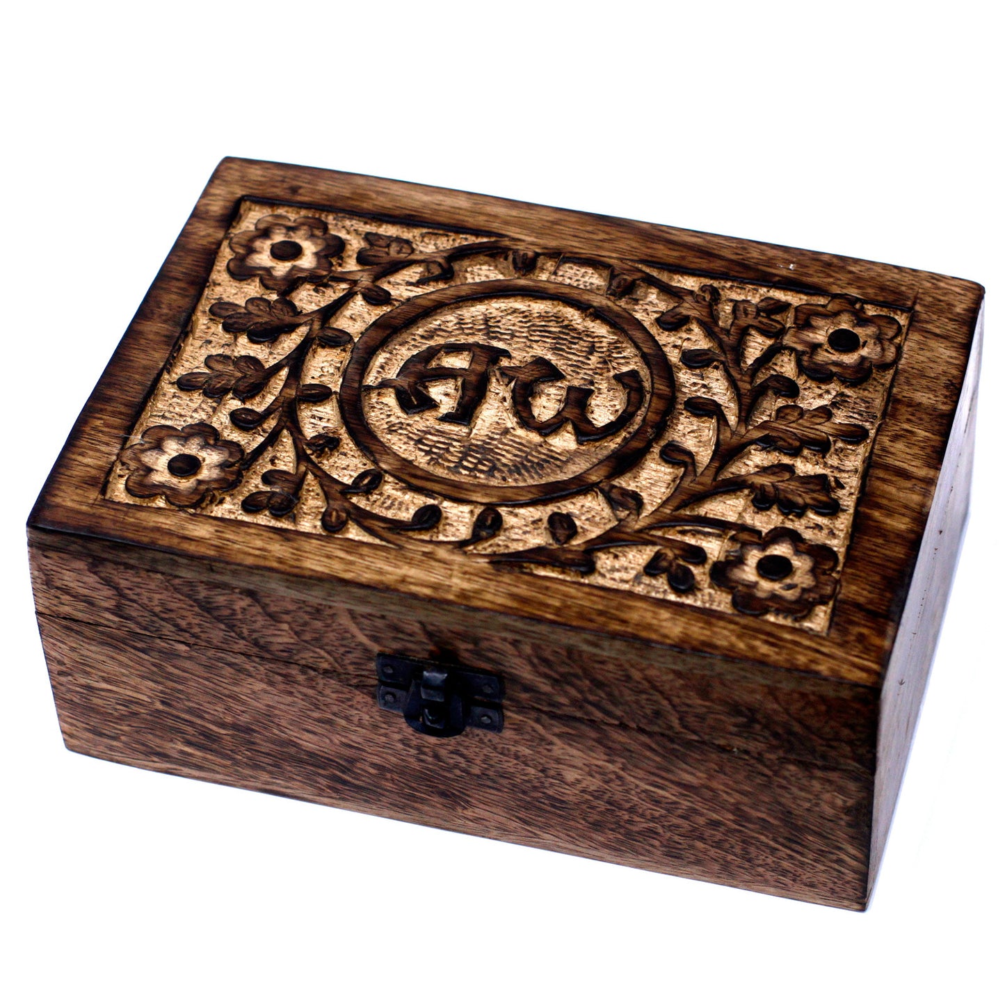 Aromatherapy Floral Carved Box, (Holds 24 x 10ml Bottles)