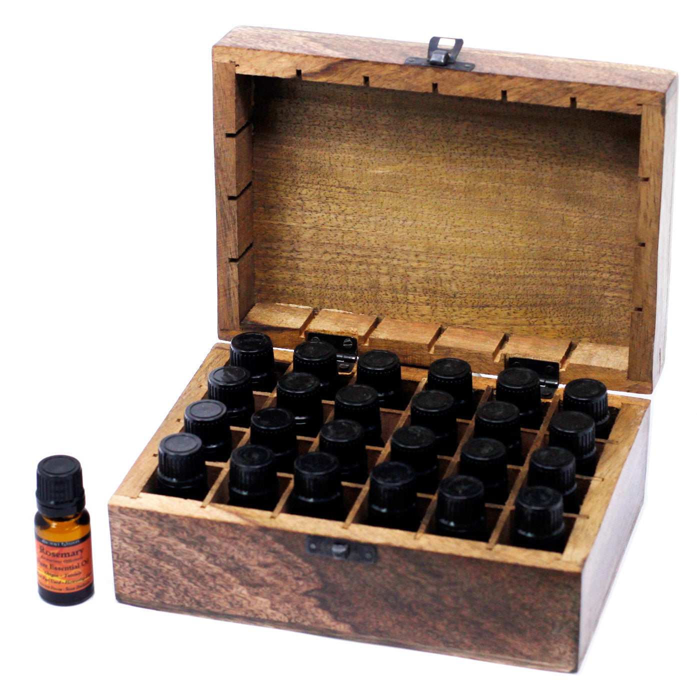 Aromatherapy Floral Carved Box, (Holds 24 x 10ml Bottles)