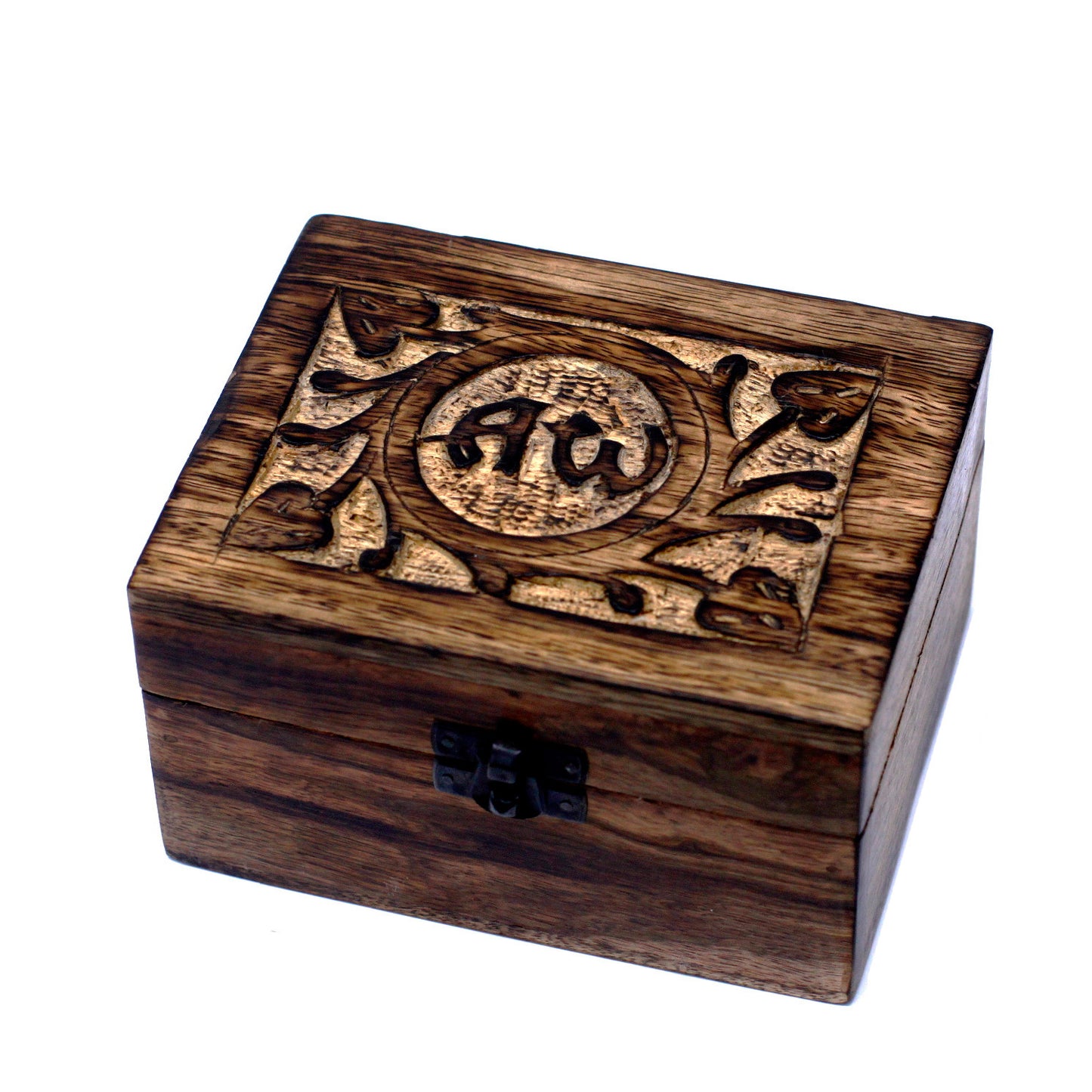 Aromatherapy Floral Carved Box, (Holds 12 x 10ml Bottles)