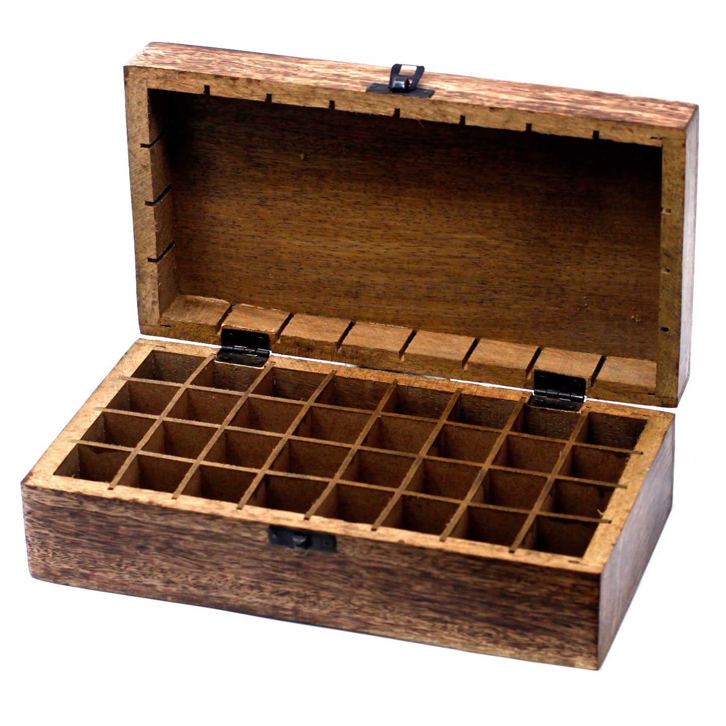 Aromatherapy Floral Carved Box, (Holds 32 x 10ml Bottles)