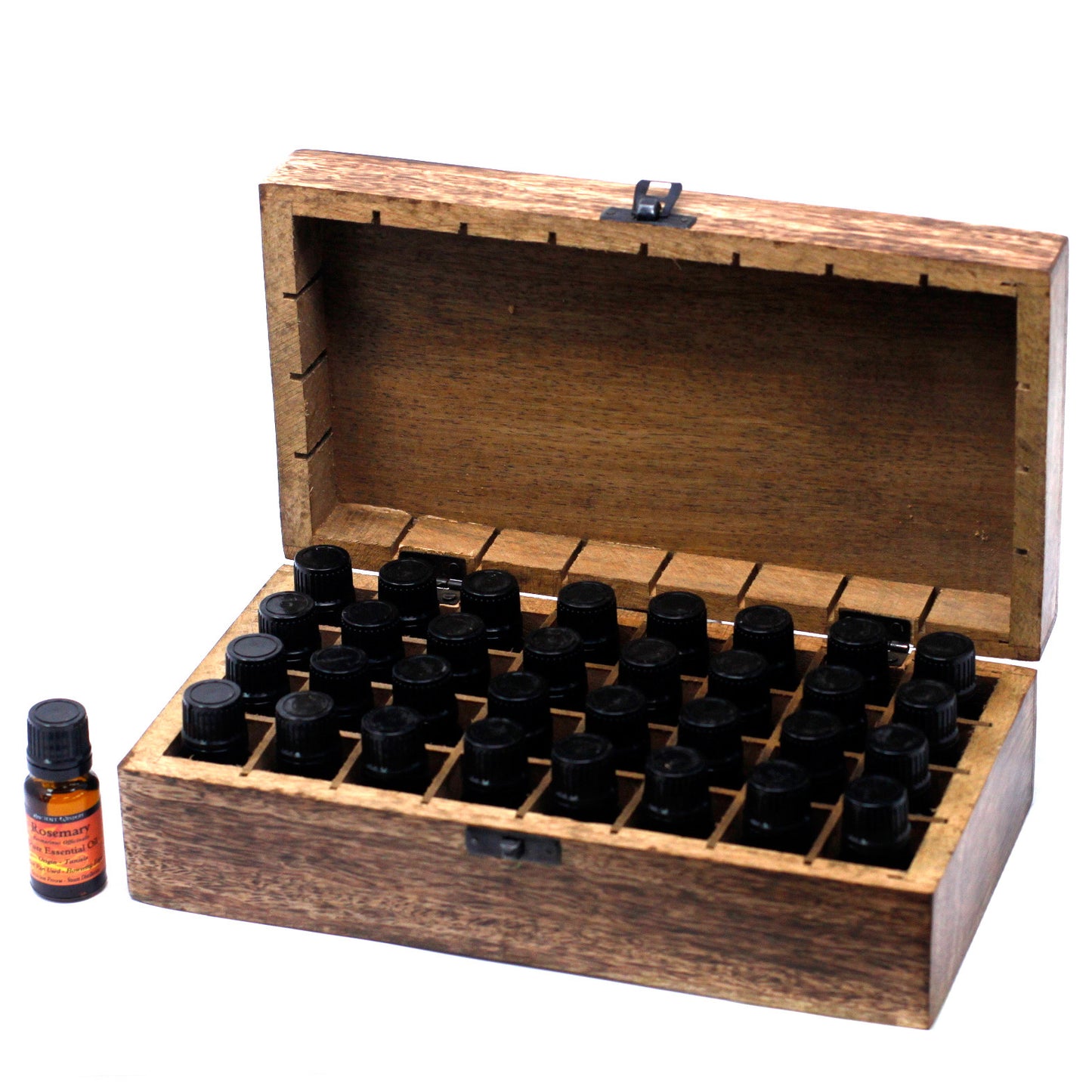 Aromatherapy Floral Carved Box, (Holds 32 x 10ml Bottles)