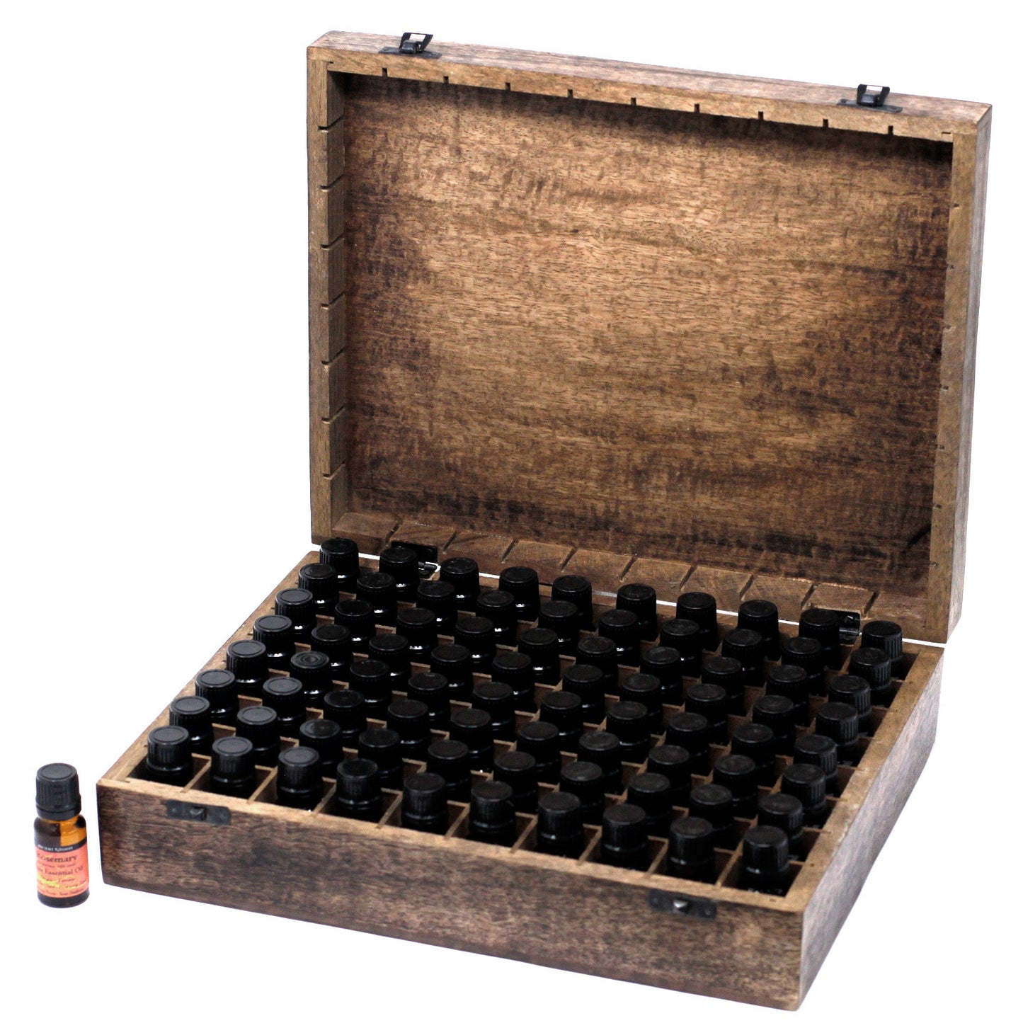 Aromatherapy Floral Carved Box, (Holds 80x 10ml Bottles)